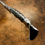 Custom fileworked spine, uk custom hatchet tomahawk axe
