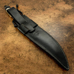 UK Black Custom Leather sheath for bowie