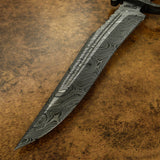 UK Custom Damascus Knife, Hand forged, Bull Horn