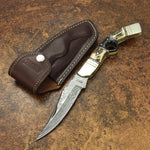 UK Folding Knife, UK Custom Folding Knife, UK Lock Back Knife, Stag Antler