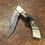 UK Folding Knife, UK Custom Folding Knife, UK Lock Back Knife, Stag Antler