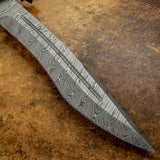 Buy UK Custom Damascus Bowie Knife, Stag Antler, D-guard