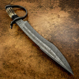 Buy UK Custom Damascus Bowie Knife, Stag Antler, D-guard