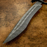Buy UK Custom Damascus Bowie Knife, Stag Antler, D-guard