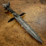 IMPACT CUTLERY CUSTOM ART DAMASCUS DAGGER