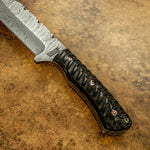 IMPACT CUTLERY RARE CUSTOM DAMASCUS FULL TANG BUSHCRAFT SKINNING KNIFE