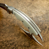 Buy UK Handmade Knife, UK Custom Knife, UK Hand made Knife, Hunting Knife, Dagger, Sword, Pocket Knife, Folding Knife, Chef Knife, Tracker, Survival knife, Bespoke, Kitchen Knife, Cleaver Knife, Bush craft, Axes, Hatchets, Matchets, Hand Forged Damascus, Acrylic Ivorite HANDLE