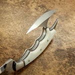 Buy UK Handmade Knife, UK Custom Knife, UK Hand made Knife, Hunting Knife, Dagger, Sword, Pocket Knife, Folding Knife, Chef Knife, Tracker, Survival knife, Bespoke, Kitchen Knife, Cleaver Knife, Bush craft, Axes, Hatchets, Matchets, Hand Forged Damascus, Acrylic Ivorite HANDLE