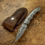 Buy UK Custom Damascus Knife, UK Folding Knife, UK Pocket Knife, UK Lock Back Knife