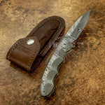 Buy UK Custom Damascus Knife, UK Folding Knife, UK Pocket Knife, UK Lock Back Knife