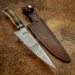 Buy UK Custom damascus chef knife, Kitchen knife, Fossilized bone