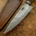 Buy UK Custom damascus chef knife, Kitchen knife, Fossilized bone
