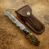 BUY UK CUSTOM FOLDING KNIFE, POCKET KNIFE, STAG ANTLER