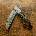 BUY UK CUSTOM FOLDING KNIFE, POCKET KNIFE, STAG ANTLER