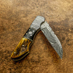 BUY UK CUSTOM FOLDING KNIFE, POCKET KNIFE, STAG ANTLER