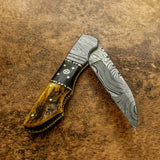 BUY UK CUSTOM FOLDING KNIFE, POCKET KNIFE, STAG ANTLER