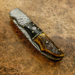 BUY UK CUSTOM FOLDING KNIFE, POCKET KNIFE, STAG ANTLER