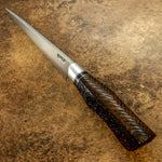 UK custom art knife, carved wood handle, carving