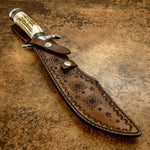 Buy UK Custom knife Leather sheath, tooling, stamping, carving