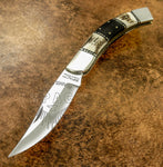 Buy uk custom folding pocket knife, lock back, stag antler