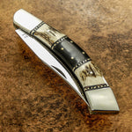 Buy uk custom folding pocket knife, lock back, stag antler
