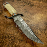 UK Custom Damascus SCRIMSHAW Art knife