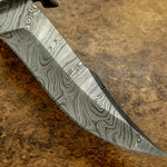UK Custom Damascus SCRIMSHAW Art knife