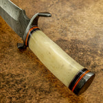 UK Custom Damascus SCRIMSHAW Art knife