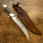 IMPACT CUTLERY RARE CUSTOM D2 FULL TANG SKINNING BOWIE KNIFE