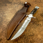 IMPACT CUTLERY RARE CUSTOM D2 FULL TANG SKINNING BOWIE KNIFE