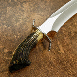 UK custom Sasquatch Bowie Knife, Crown Antler