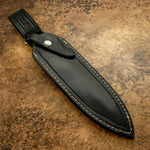 IMPACT CUTLERY RARE CUSTOM DAMASCUS DAGGER KNIFE SCRIMSHAW