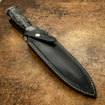 IMPACT CUTLERY RARE CUSTOM DAMASCUS DAGGER KNIFE SCRIMSHAW