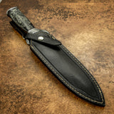 IMPACT CUTLERY RARE CUSTOM DAMASCUS DAGGER KNIFE SCRIMSHAW