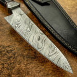 Buy UK Custom damascus chef knife, Kitchen knife, Bull Horn