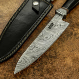 Buy UK Custom damascus chef knife, Kitchen knife, Bull Horn