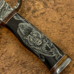 UK Custom Art Knife, Scrimshaw Knife