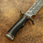 Bull Horn, Scrimshaw Knife, UK Hand Made Knife