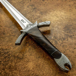 IMPACT CUTLERY RARE CUSTOM D2 MASSIVE  SWORD BURL WOOD HANDLE