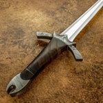 IMPACT CUTLERY RARE CUSTOM D2 MASSIVE  SWORD BURL WOOD HANDLE