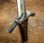 IMPACT CUTLERY RARE CUSTOM D2 MASSIVE  SWORD BURL WOOD HANDLE