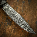 UK custom damascus knife, carving