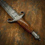 Custom Damascus Sword, Leather handle