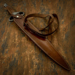 UK custom sword leather sheath maker. Leather work, custom swords leather sheath, leather scabbard UK