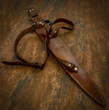 UK custom sword leather sheath maker. Leather work, custom swords leather sheath, leather scabbard UK