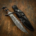 IMPACT CUTLERY RARE CUSTOM DAMASCUS BOWIE KNIFE