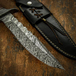 IMPACT CUTLERY RARE CUSTOM DAMASCUS BOWIE KNIFE
