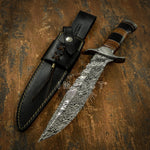 IMPACT CUTLERY RARE CUSTOM DAMASCUS BOWIE KNIFE