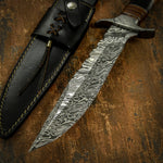 IMPACT CUTLERY RARE CUSTOM DAMASCUS BOWIE KNIFE
