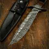 IMPACT CUTLERY RARE CUSTOM DAMASCUS BOWIE KNIFE